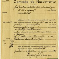 Certidão de nascimento, 4 out. 1927
