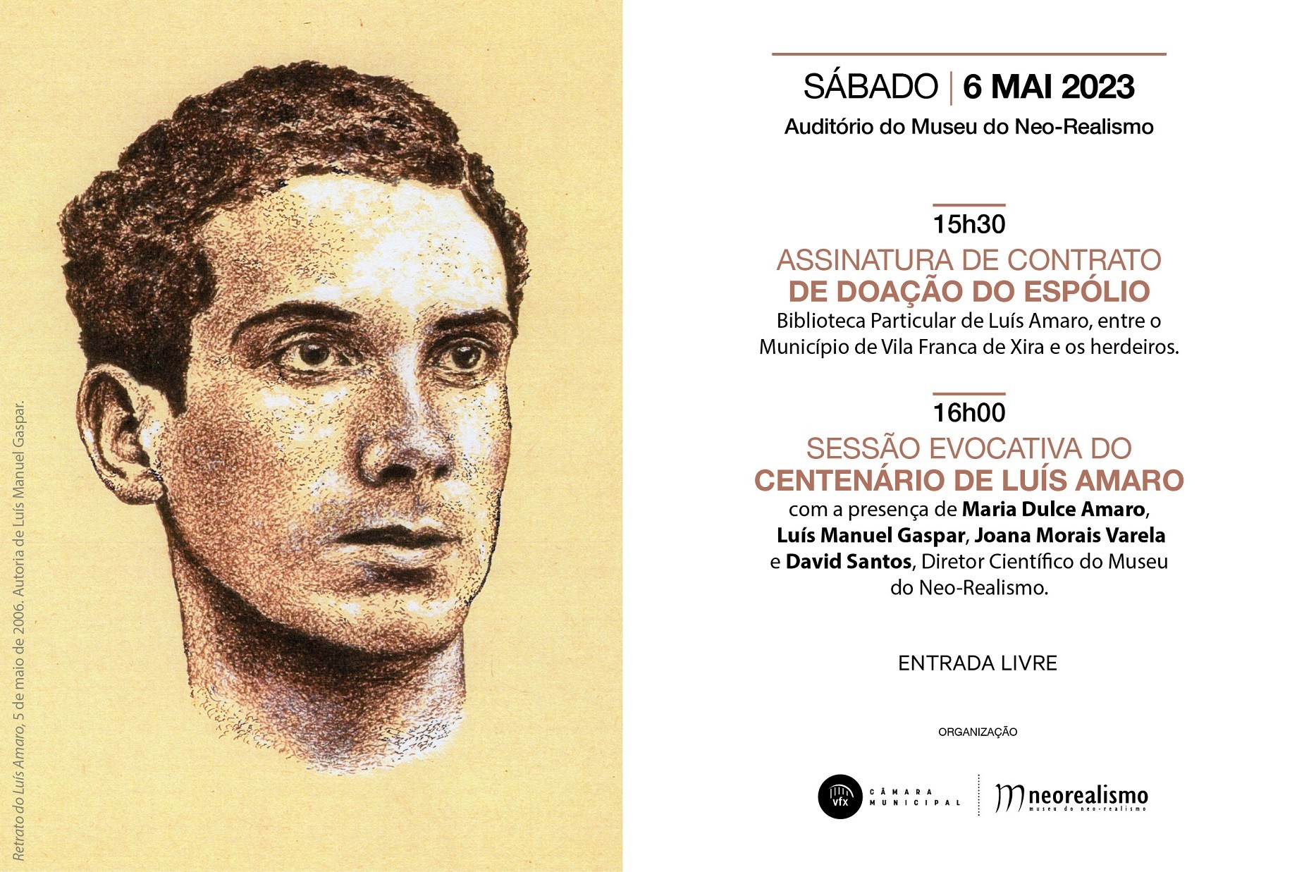 Sessão evocativa do centenário de Luís Amaro 