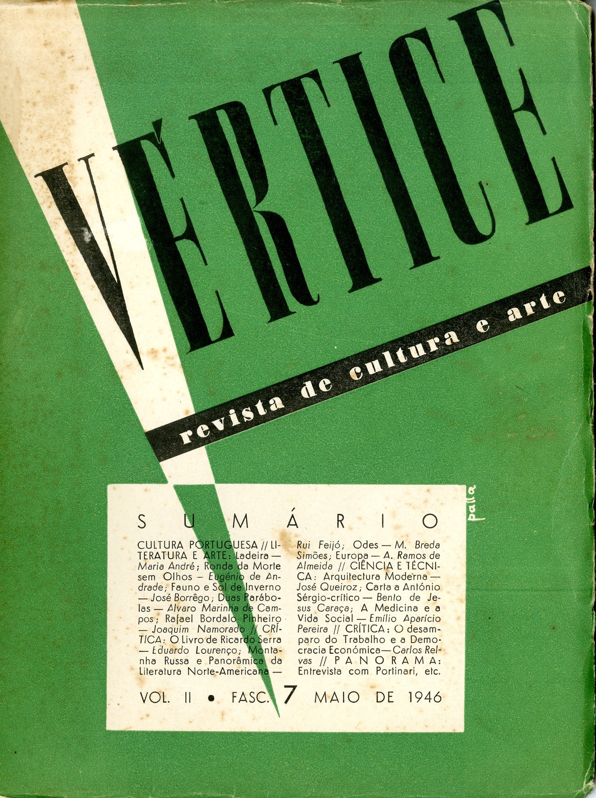 Vértice vol. II, fascículo 7, maio de 1946, capa de Victor Palla