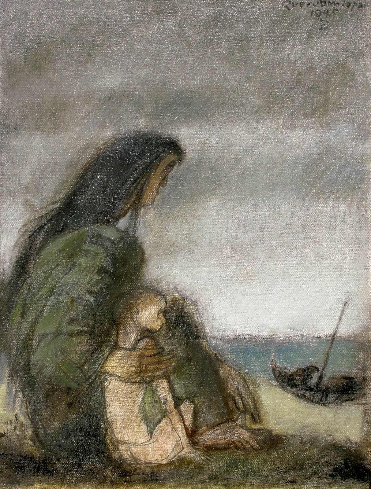 'Mulher na praia', 1945