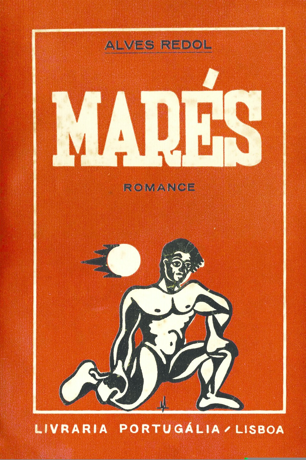 'Marés', capa de Manuel Ribeiro de Pavia, 1ª ed., Lisboa: Portugália, 1941.