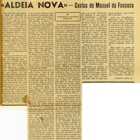 'Aldeia nova - Contos de Manuel da Fonseca', In Jornal de letras e artes (Semana literária), 11 novembro 1964