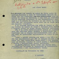  Relatório nº 1214 dos Serviços de Censura de 12 de fevereiro de 1940, relativo ao livro 'Gaibéus'