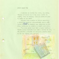 Páginas ilustradas com desenhos a lápis de cera da autoria de Carlos de Oliveira. In Trabalho poético, 1º e 2º vol., 1972-1975