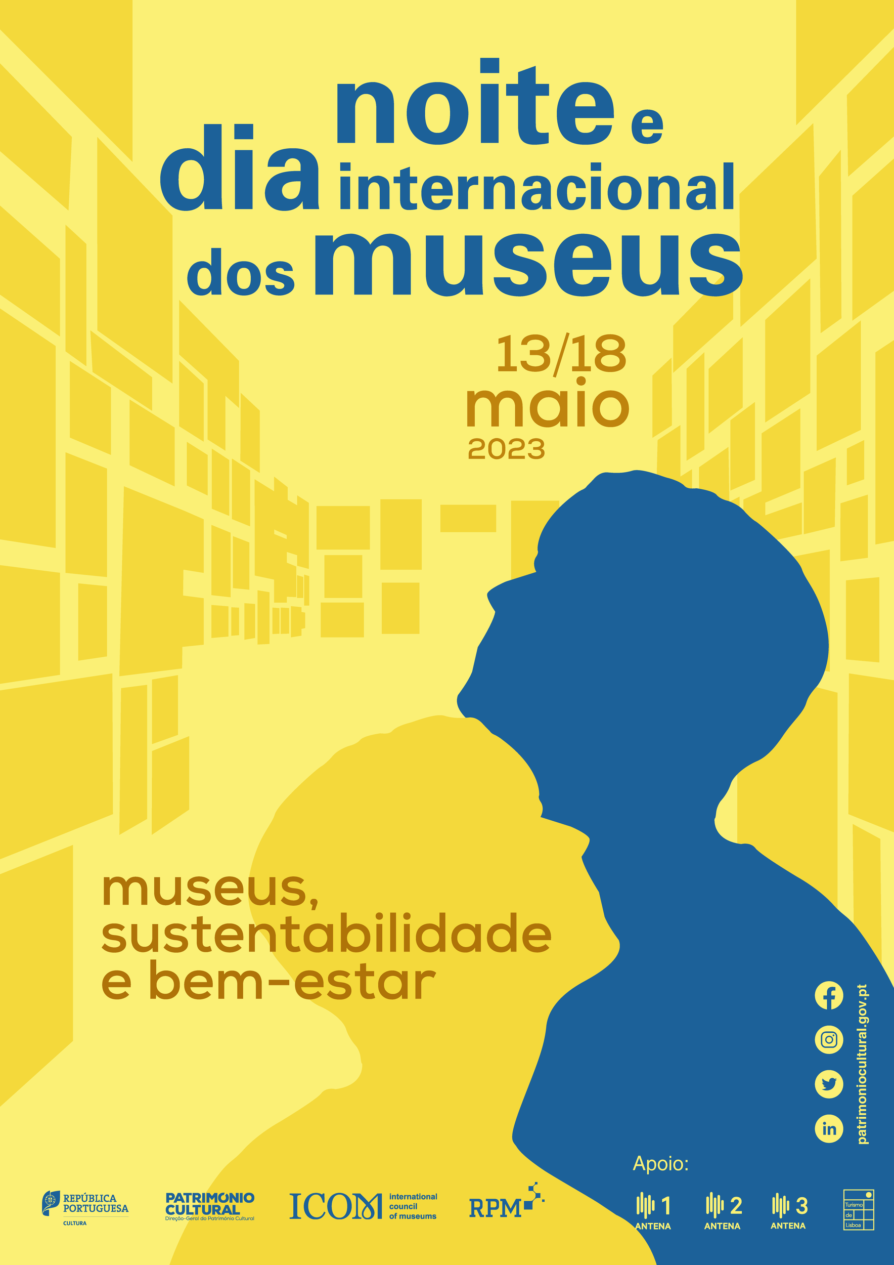 Cartaz Noite e Dia internacional dos Museus 2023
