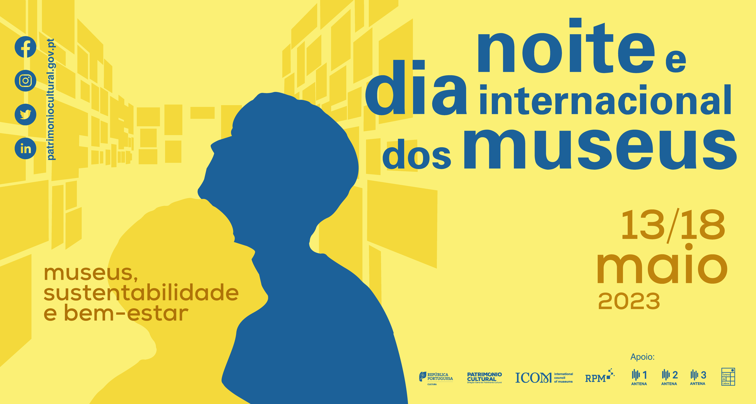 Banner Noite e Dia internacional dos Museus 2023