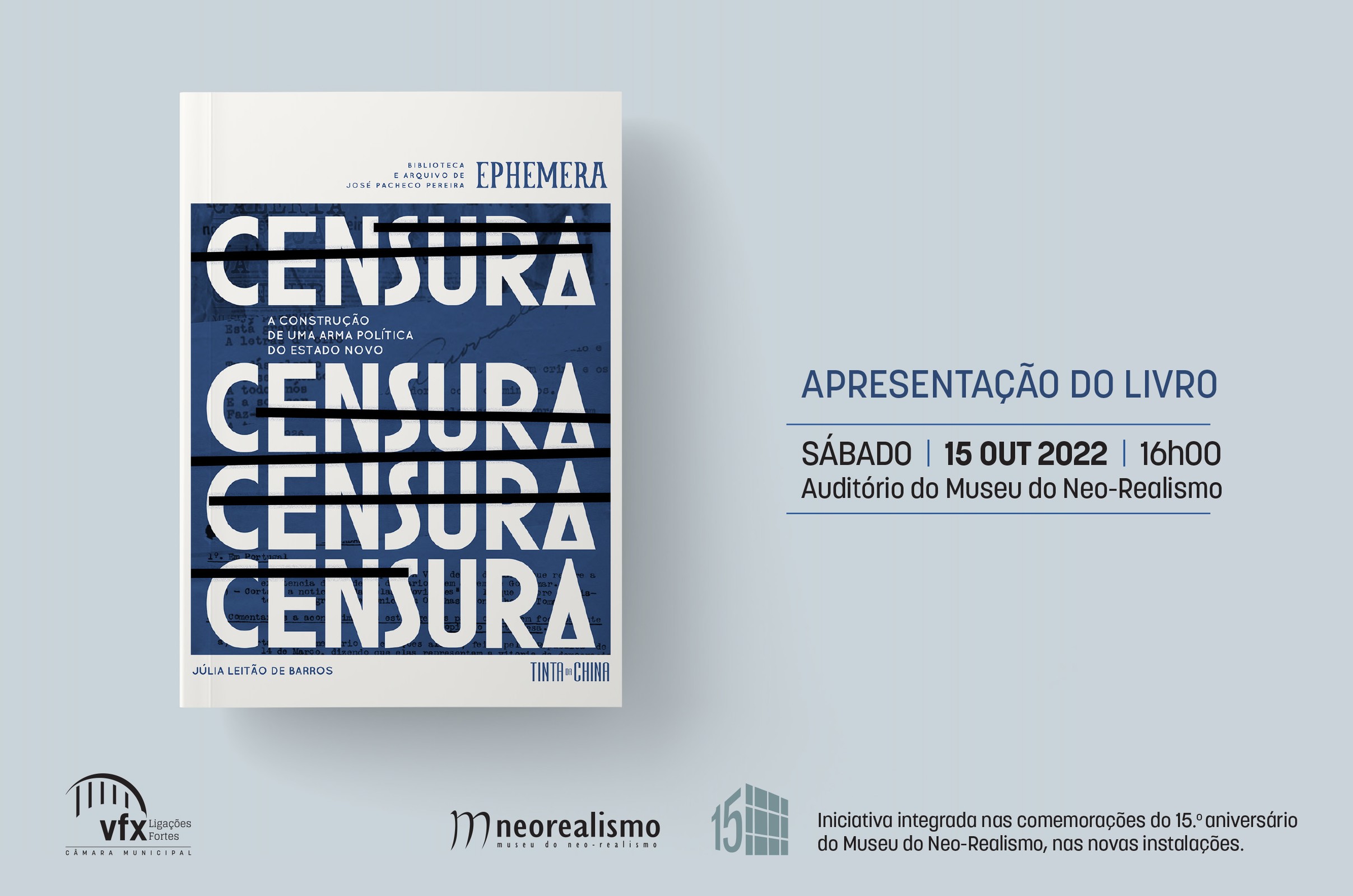 Apresentação do livro "Censura - A construção de uma arma política do Estado Novo"