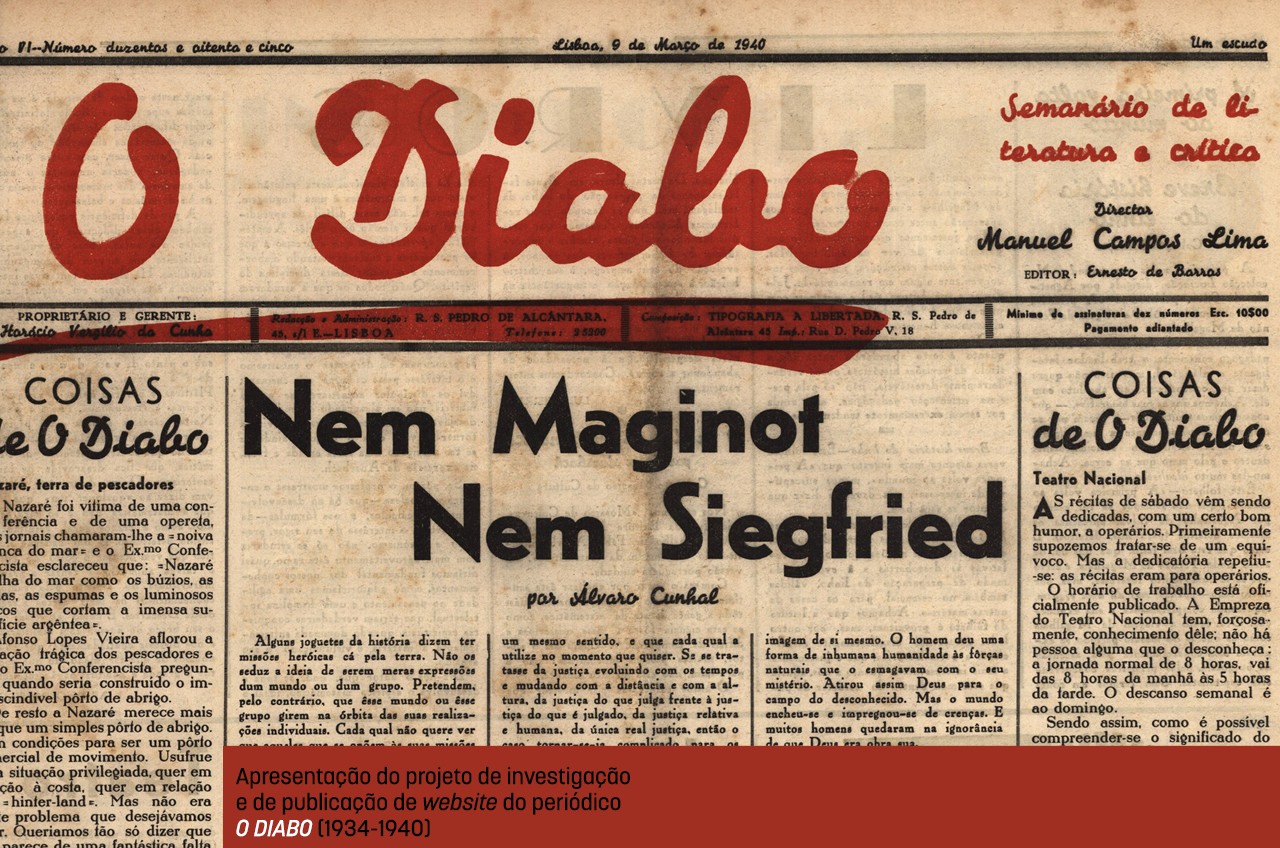 Apresentação do website do periódico O DIABO