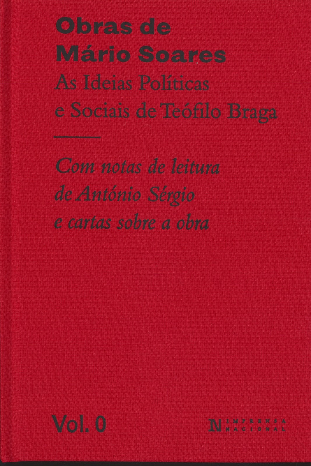 Obras de Mário Soares – As ideias Políticas e Sociais de Teófilo Braga, Com notas de leitura de A...