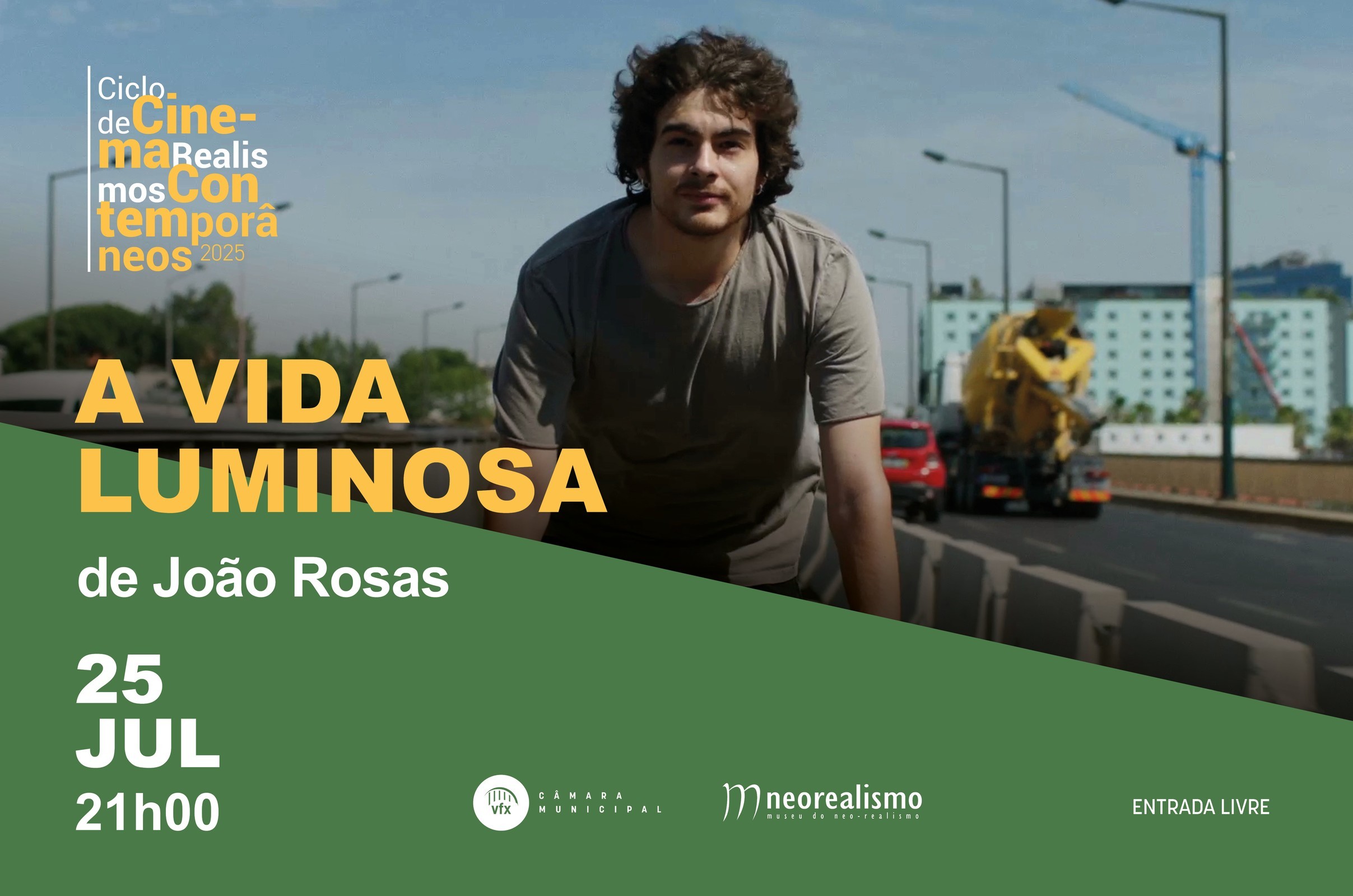 Exibição do filme "A vida luminosa"