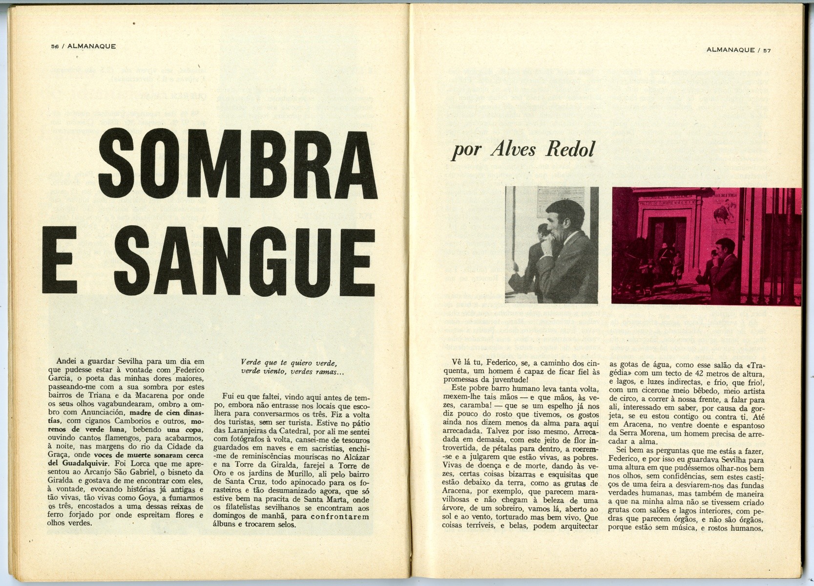 'Sombra e sangue'. In Almanaque, jul. 1960, p.56-66.