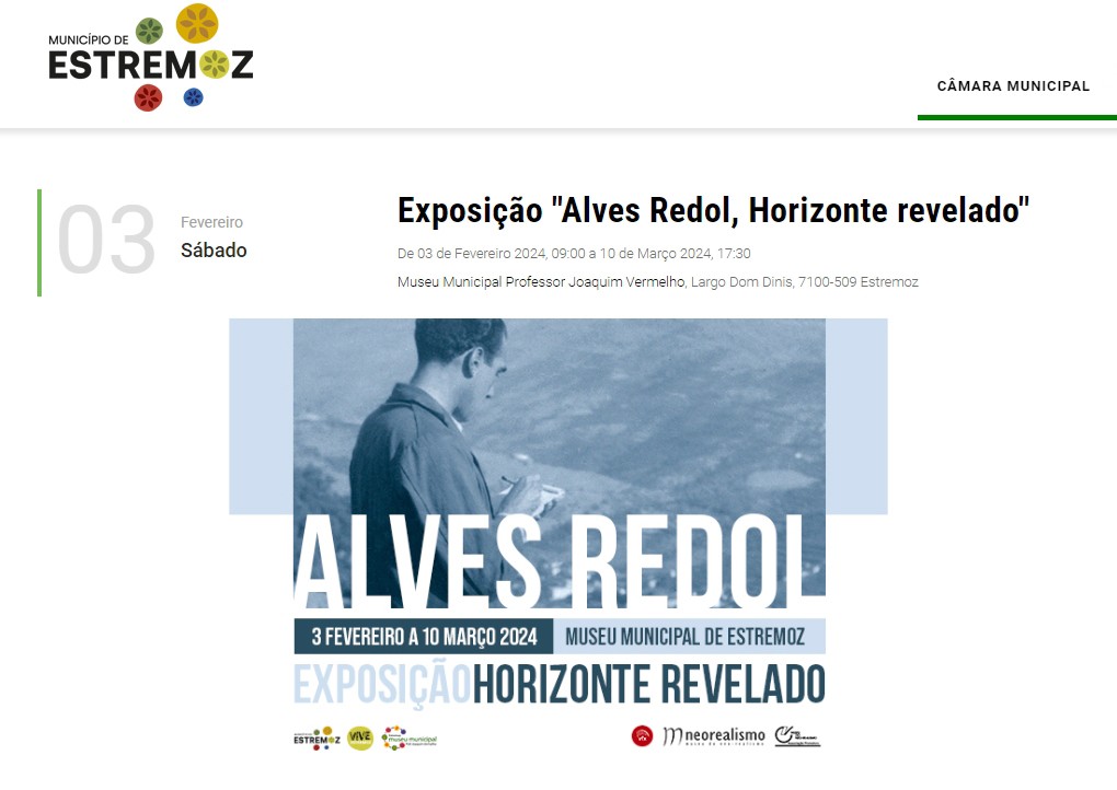 Exposição 'Alves Redol, Horizonte Revelado' no Museu Municipal de Estremoz